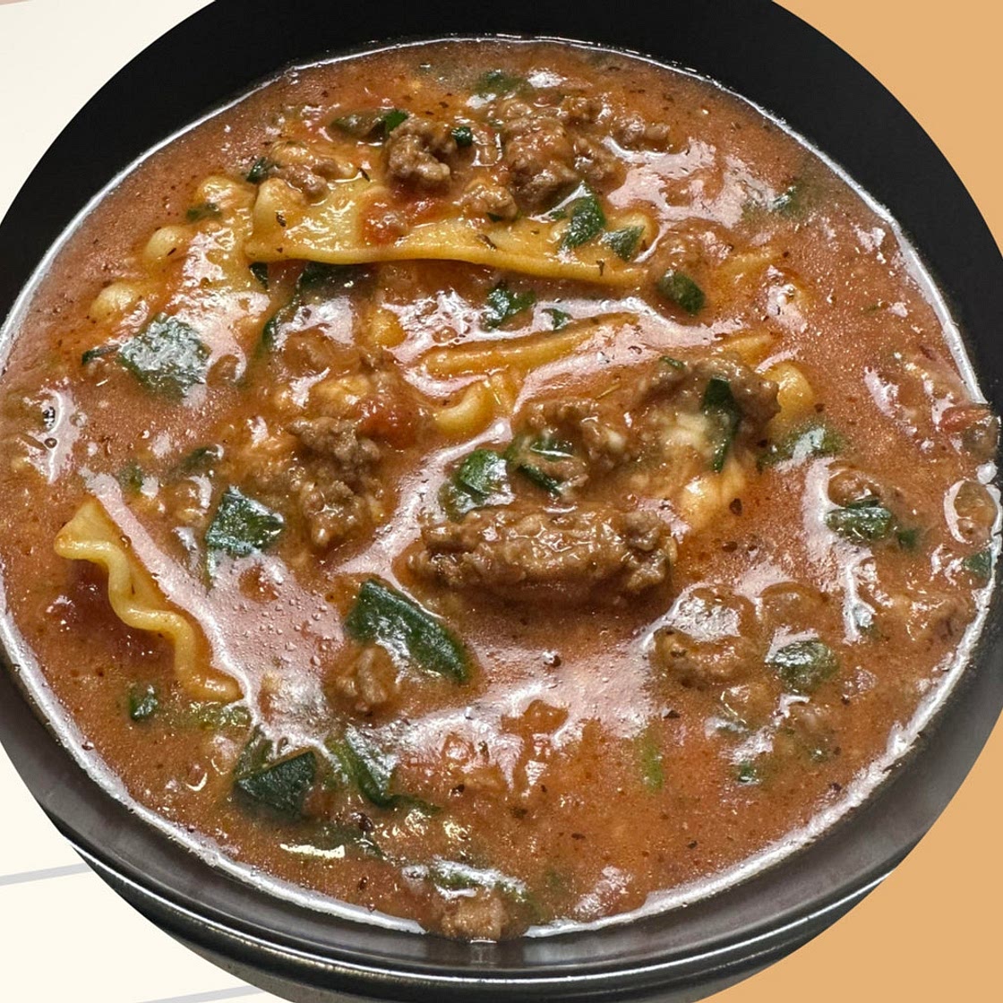 One Pot Lasagna Soup