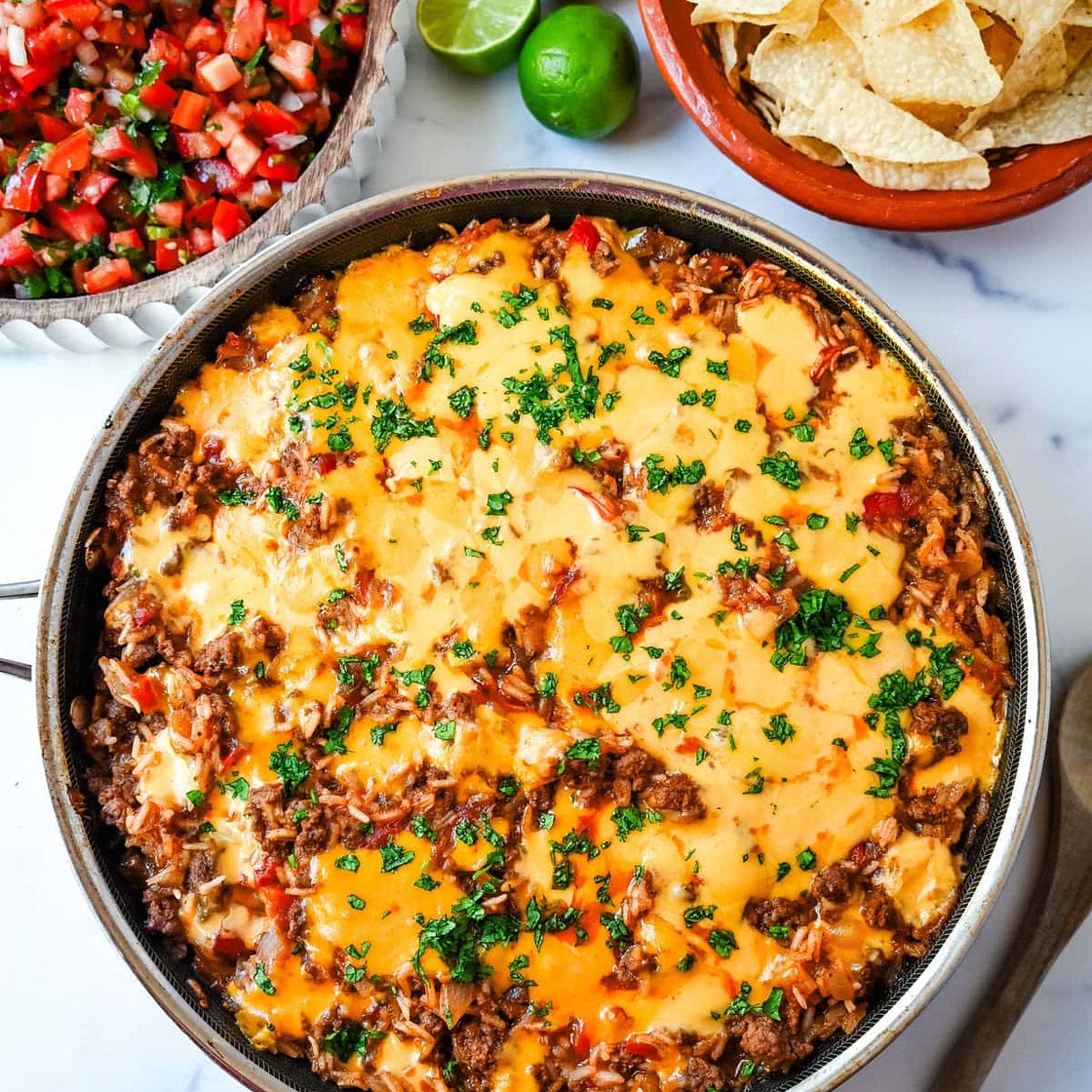 Mexican Taco Rice Skillet