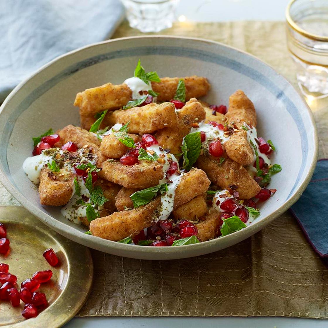 Chunky halloumi chips