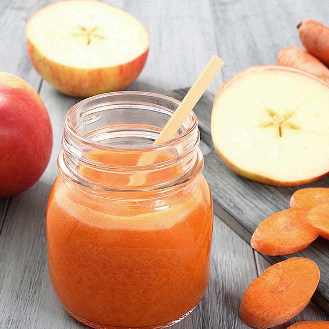 Smoothie pomme, orange et carotte