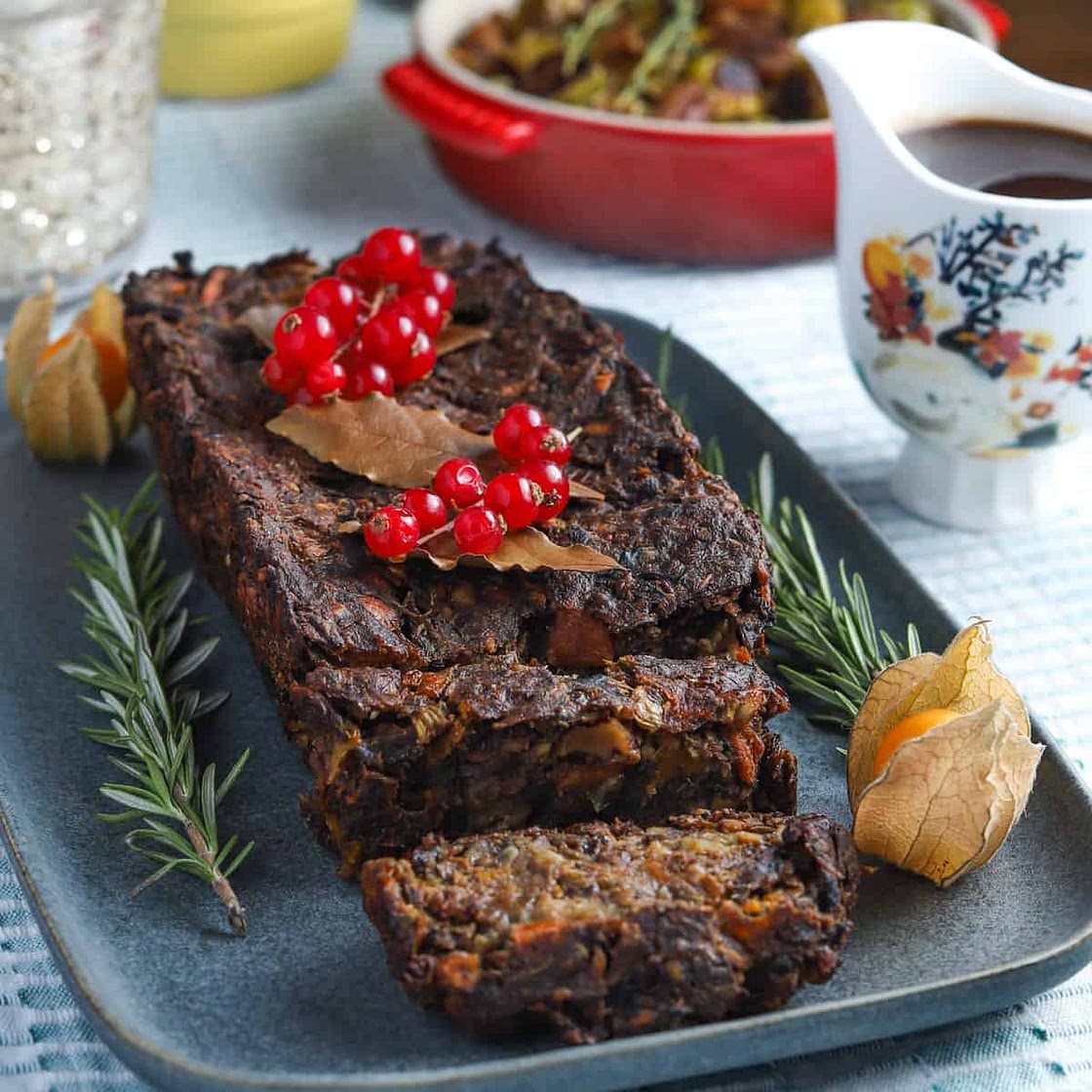Decadent Nut Roast with Red Wine and Porcini Jus