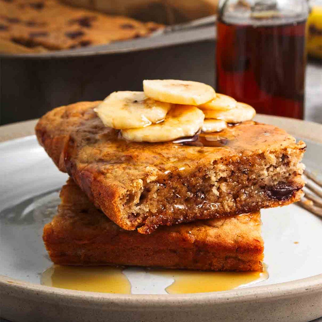 Baked Vegan Banana Pancakes