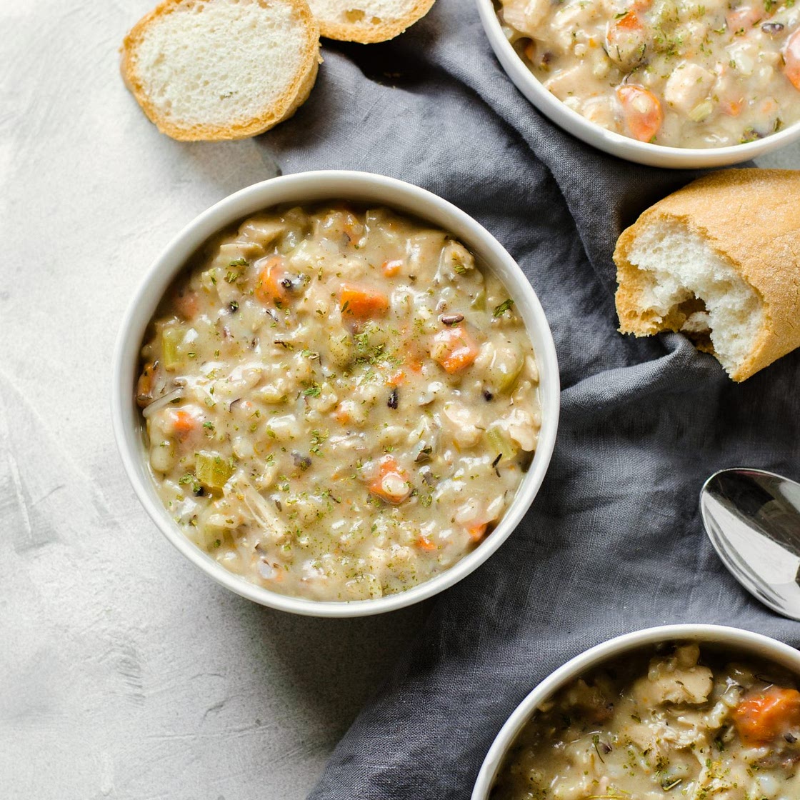 Instant Pot Turkey Wild Rice Soup
