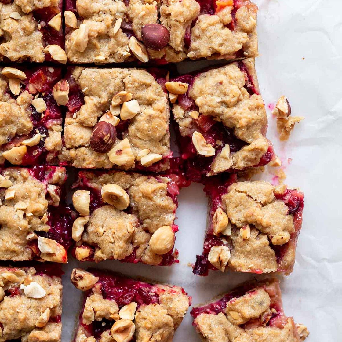 Hazelnut Plum Bars