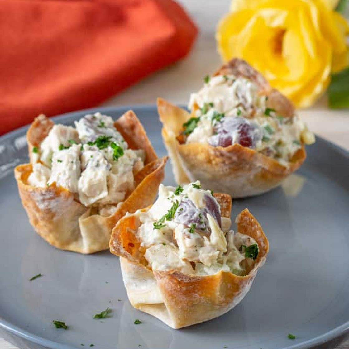 Chicken Salad Wonton Cups