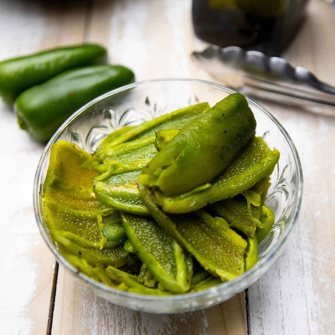 Fire Roasted Green Chilies (A Must-Have Condiment!)