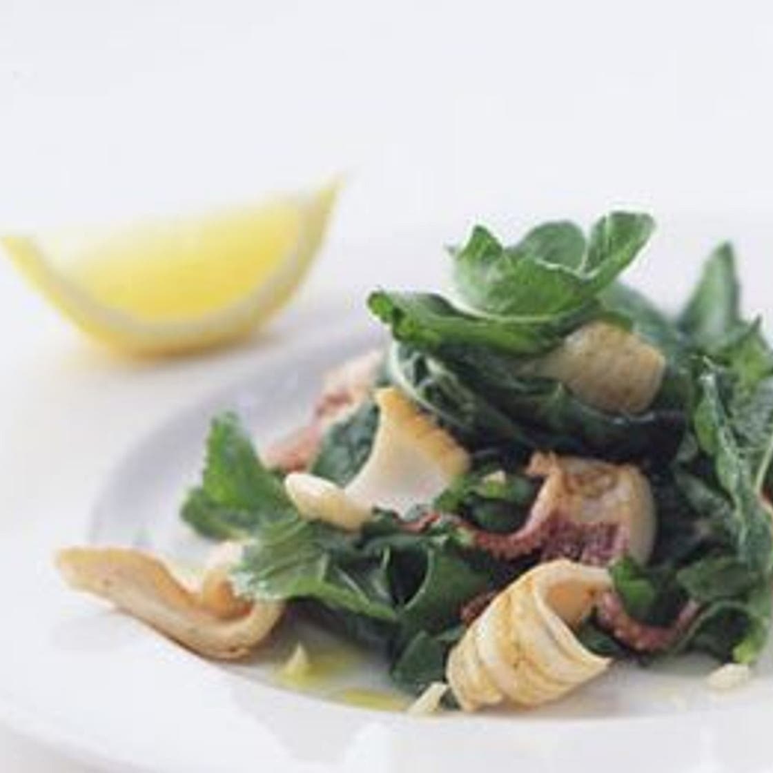 Grilled Calamari with Arugula