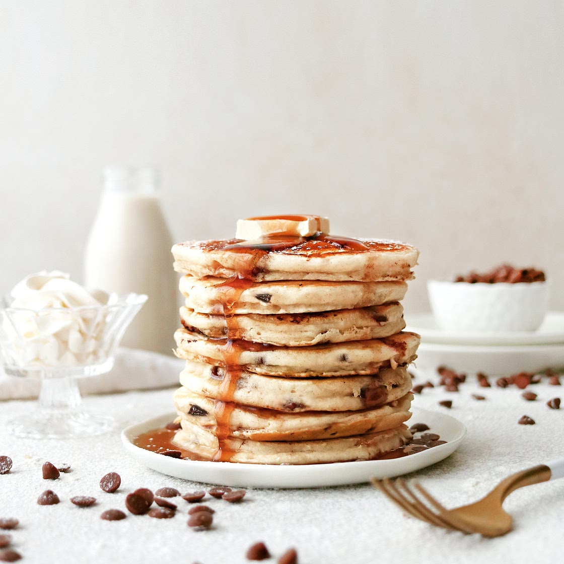The Best Vegan Chocolate Chip Pancakes