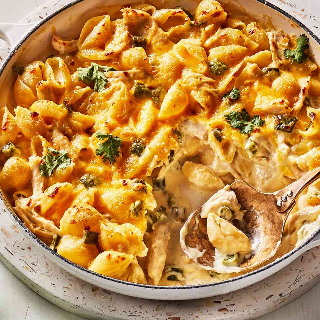 Green Chile Mac And Cheese With Chicken