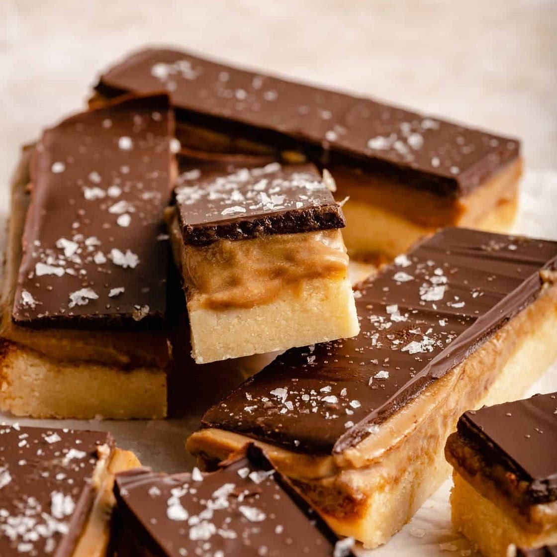 Homemade Vegan Twix Bars