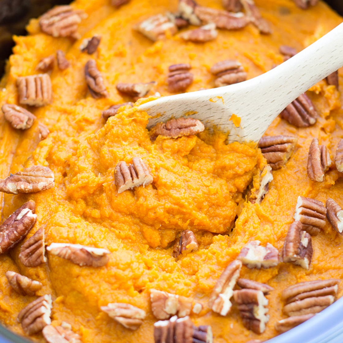 Healthy Slow Cooker Sweet Potato Casserole