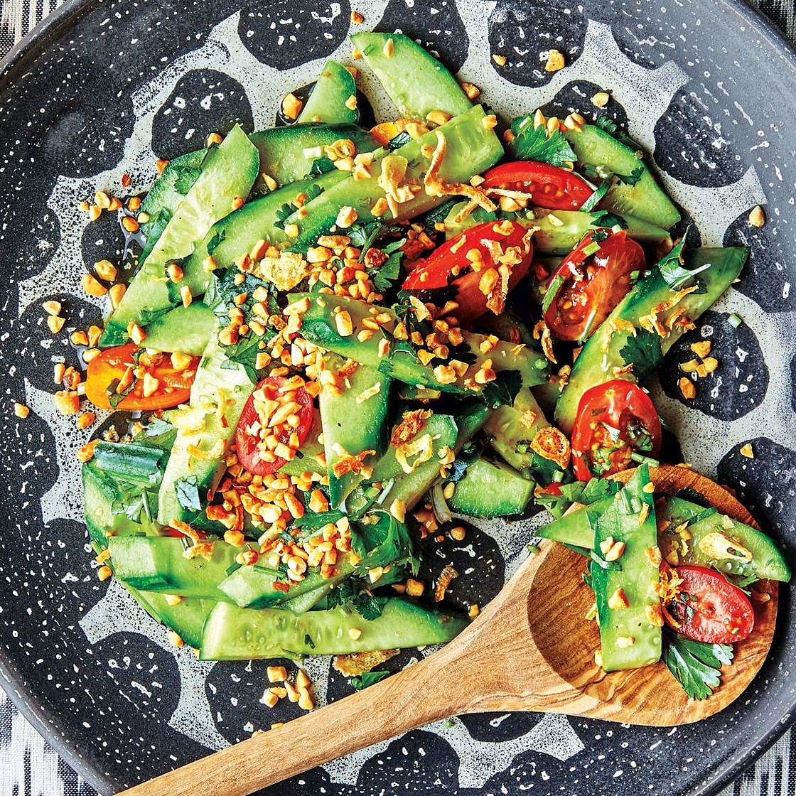 Sweet and Spicy Cucumber Salad