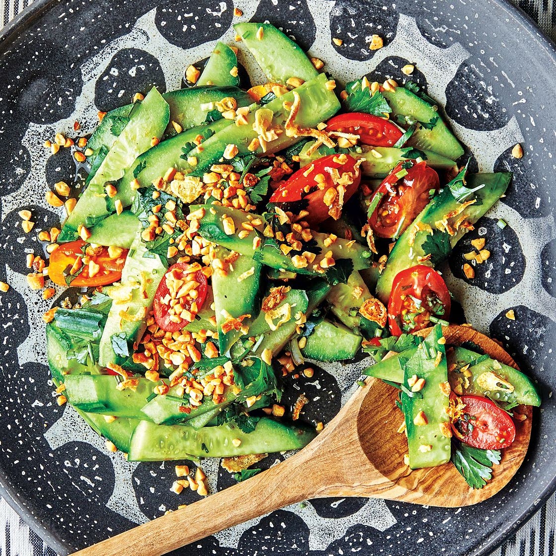 Sweet and Spicy Cucumber Salad