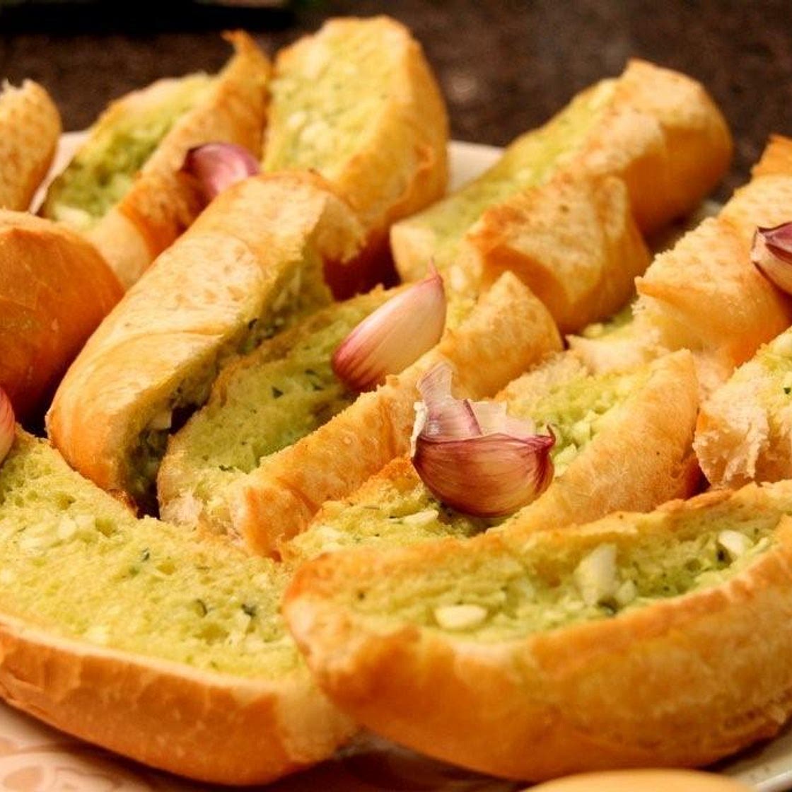 Receita de Pão de alho para churrasco