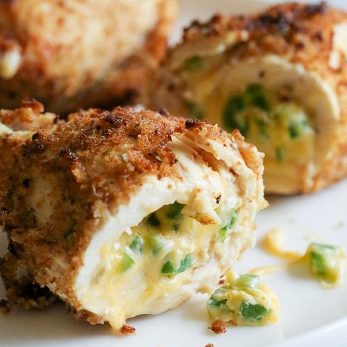 Cheesy Jalapeño Popper Baked Stuffed Chicken