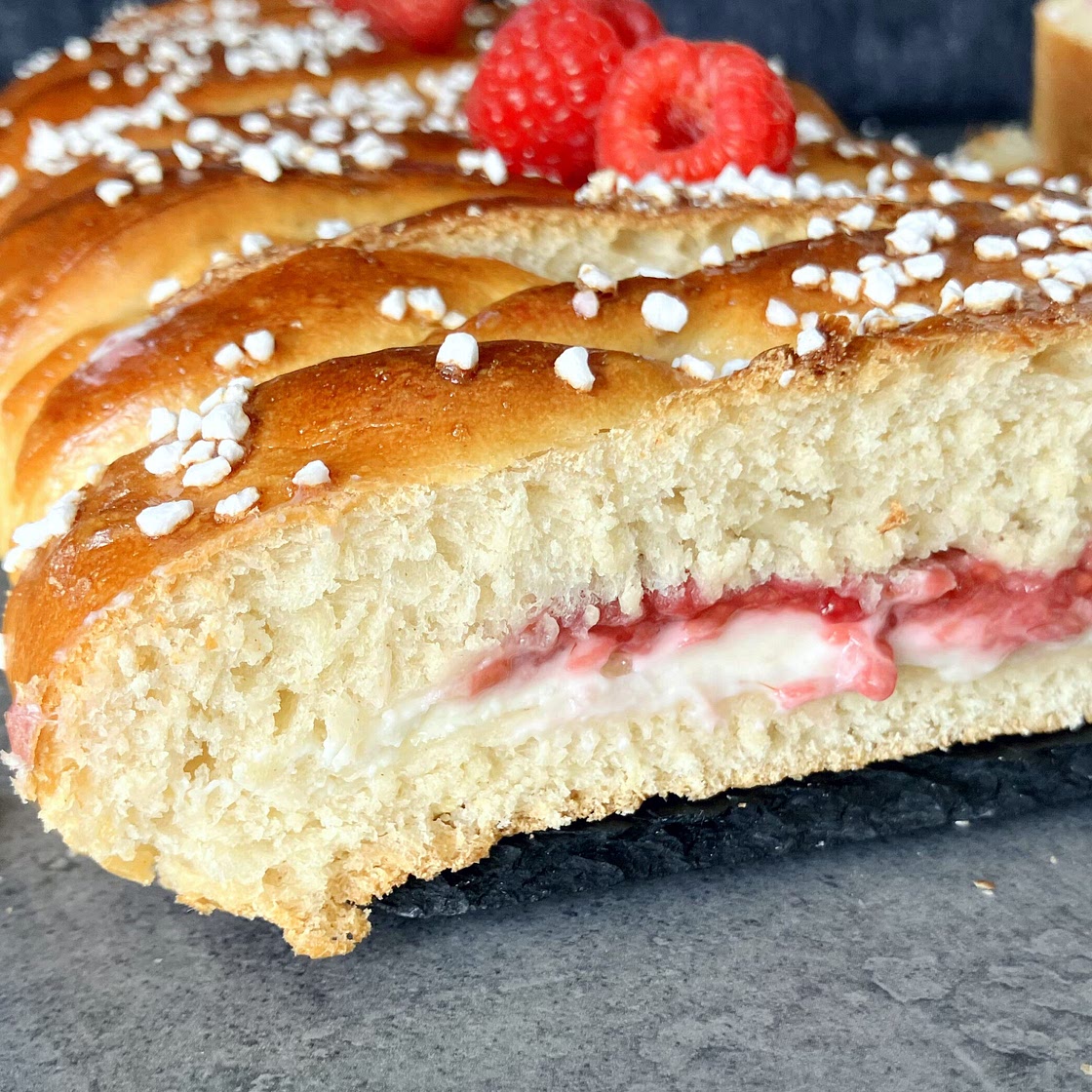 Raspberry and Cream Cheese Braid