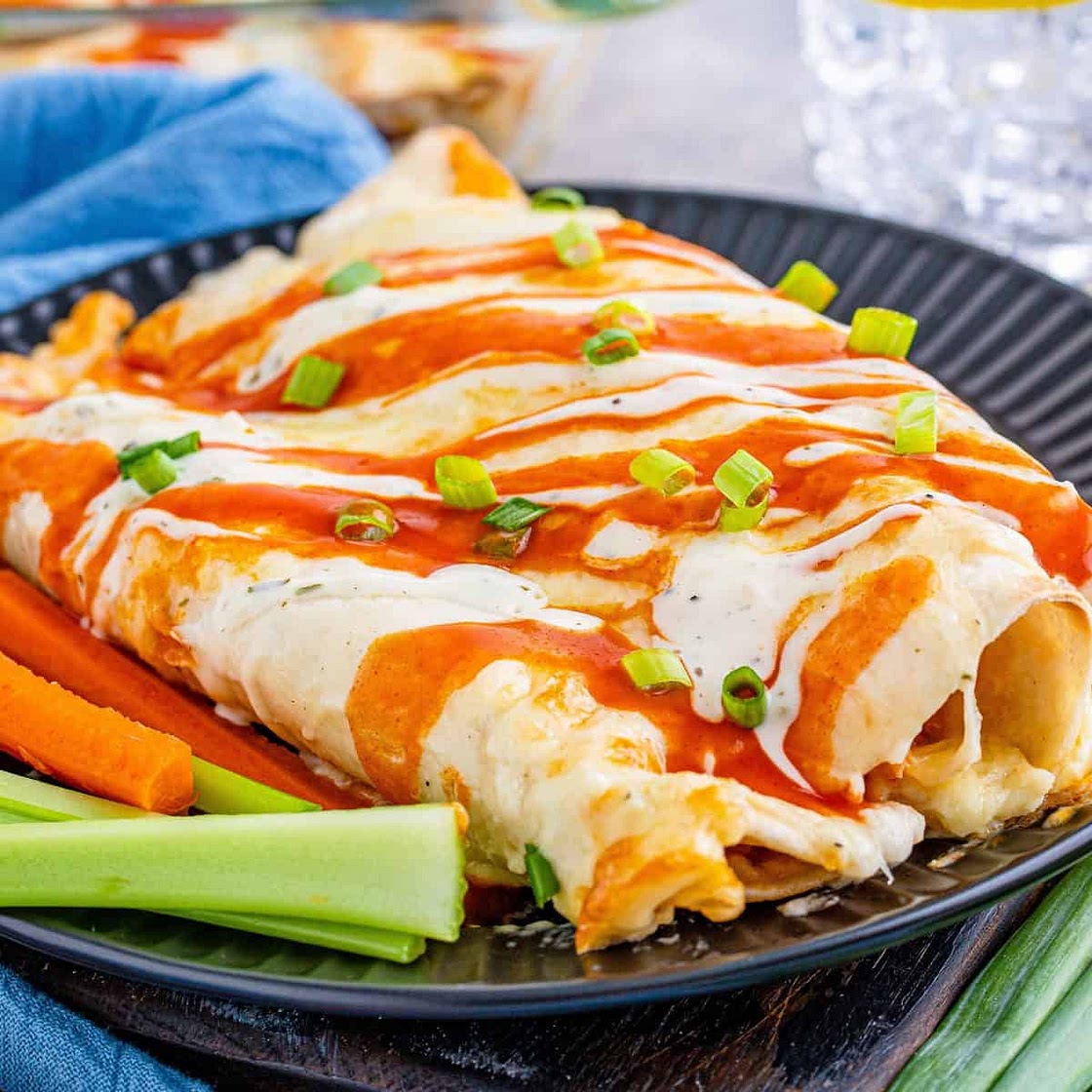 Buffalo Chicken Enchiladas