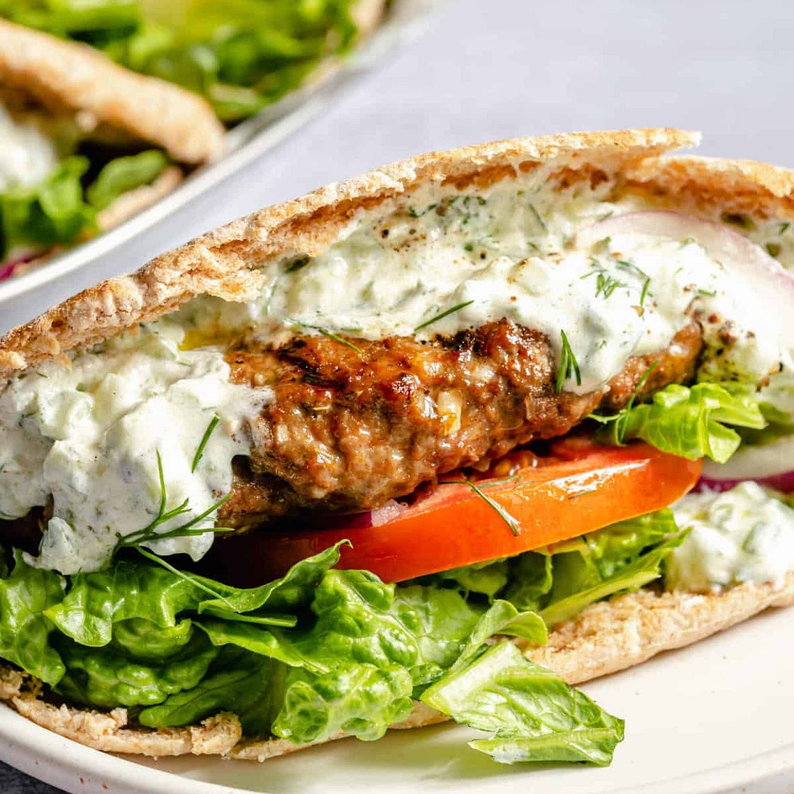 Greek-Inspired Grilled Lamb Burgers
