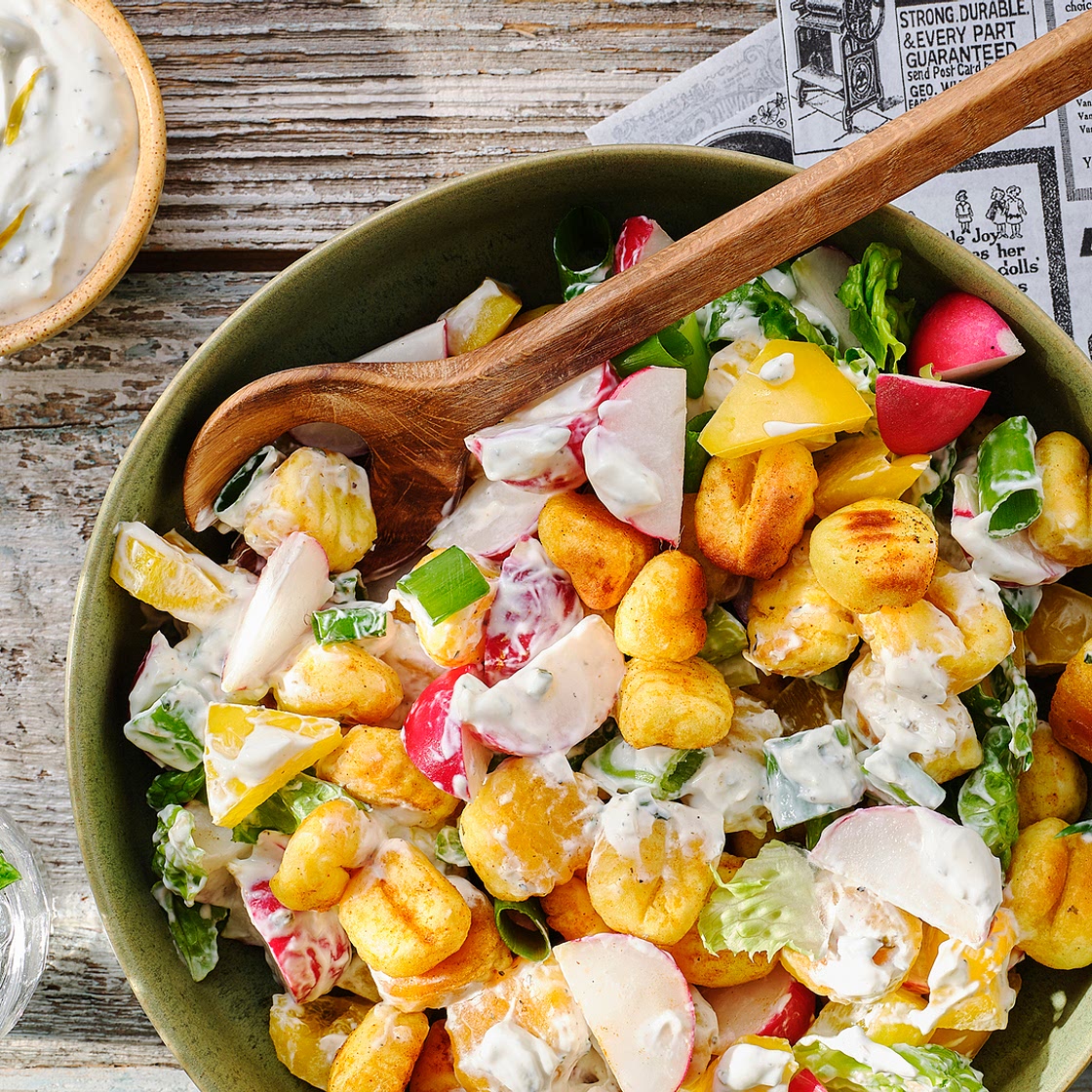 Knuspriger Gnocchi-Salat