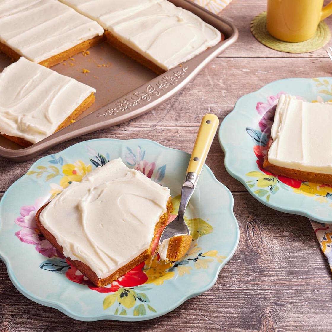 Pumpkin Sheet Cake With Cream Cheese Frosting