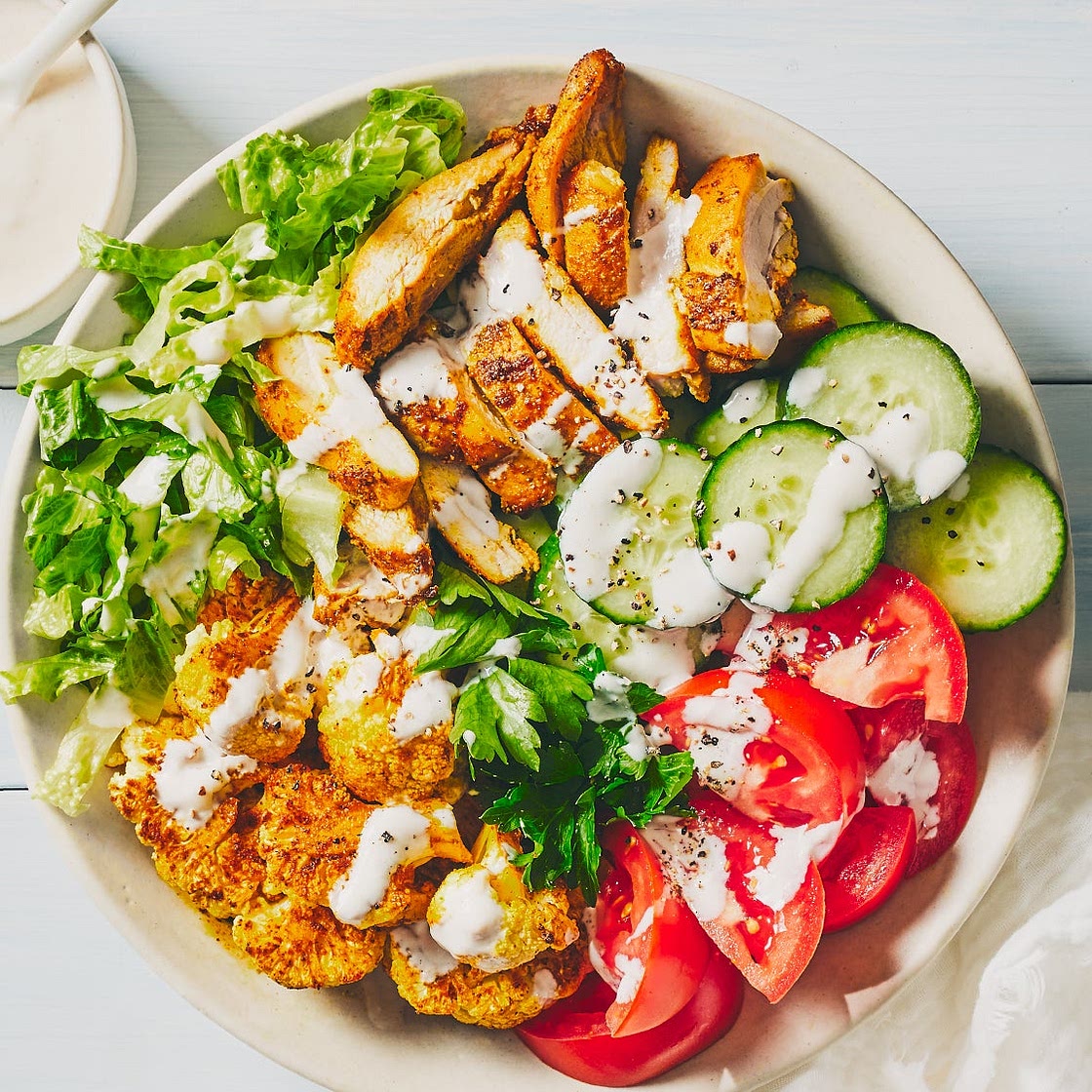 This Low-Carb Chicken Donair Plate is Simply Spiced Yet Flavor-Packed (and Anti-Inflammatory, Too!)