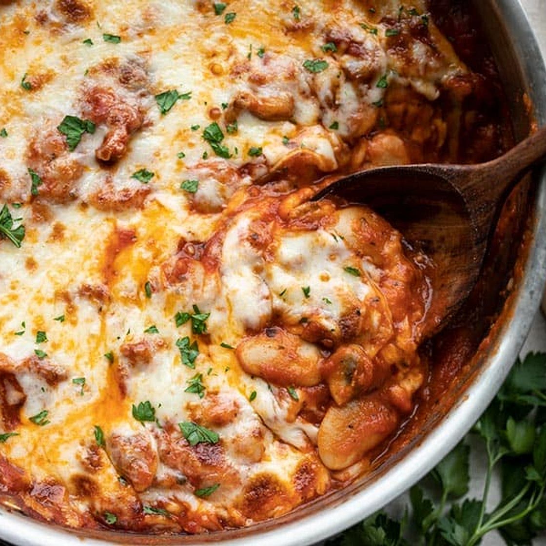 White Beans with Mushrooms and Marinara