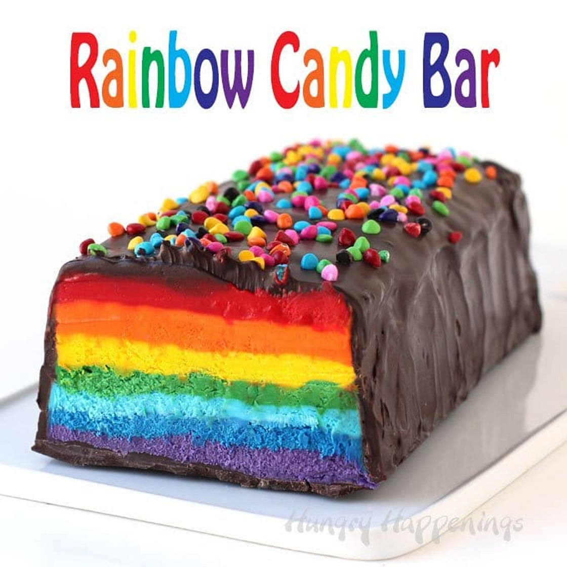 Giant Rainbow Candy Bar