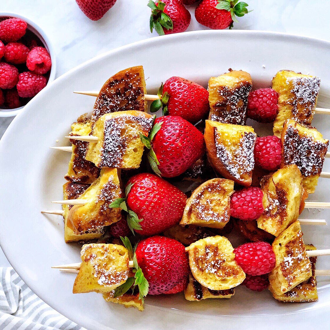 Mixed Berry French Toast Kebabs