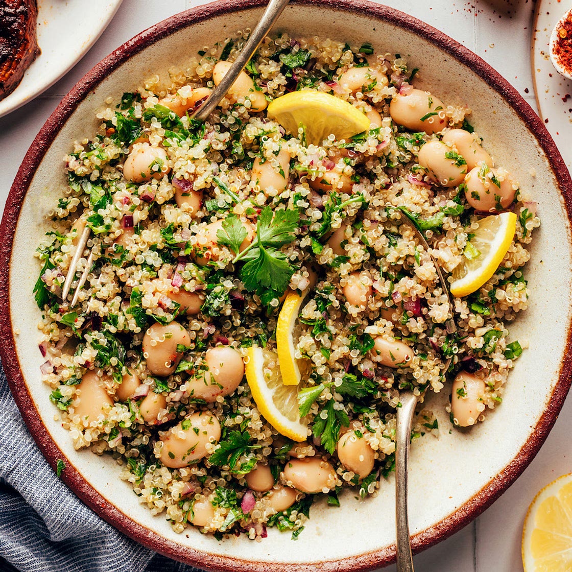 Lemony White Bean Quinoa Salad