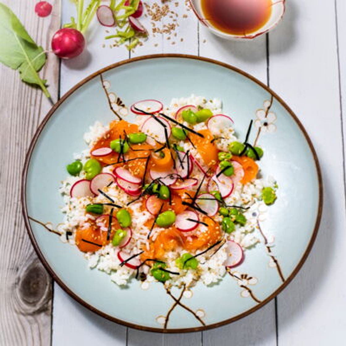 Salade façon chirashi