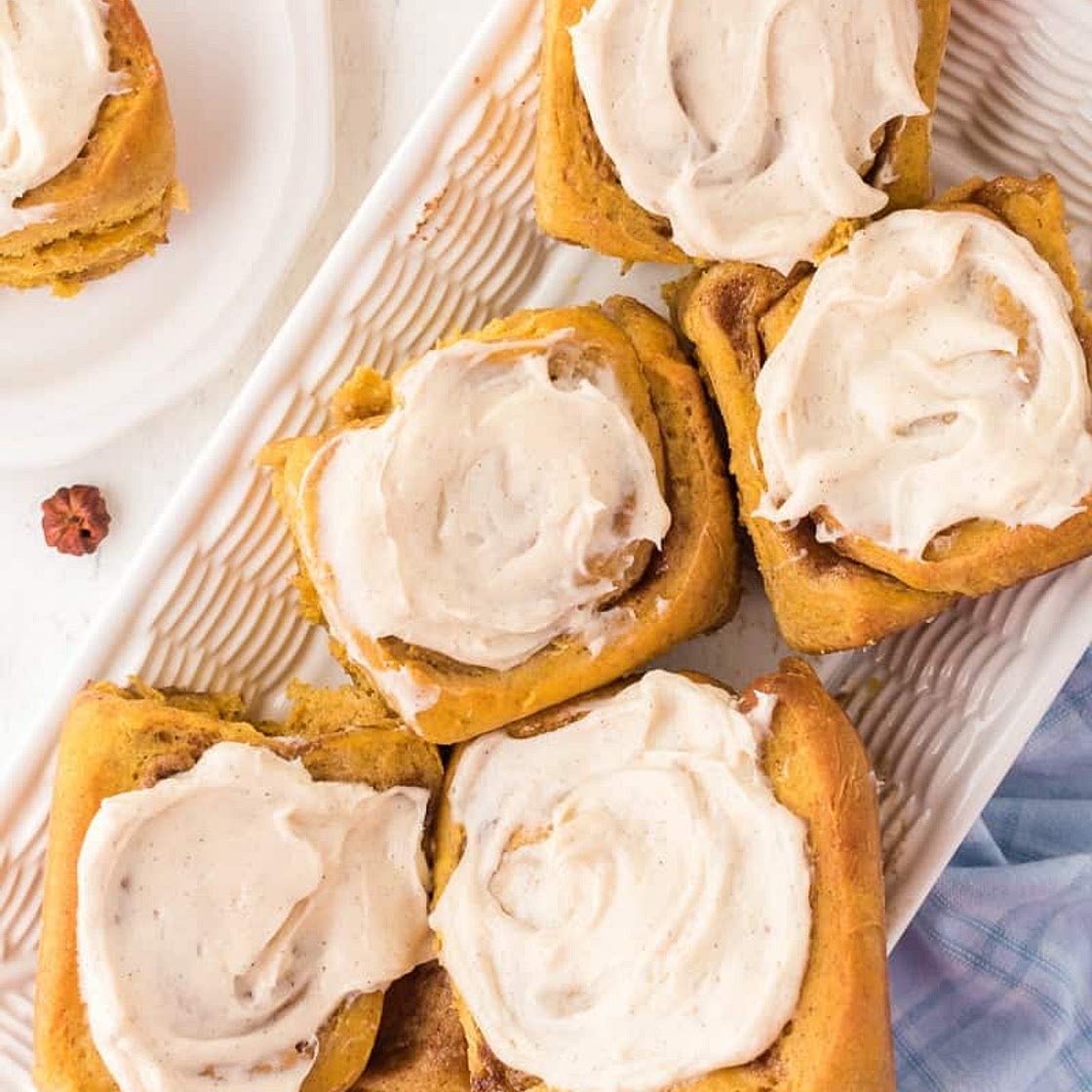 Pumpkin Spice Cinnamon Rolls