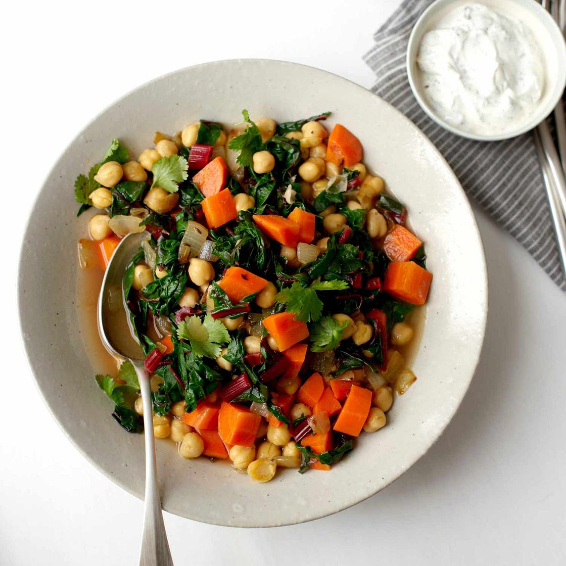 Caraway-Spiced Chickpea Stew with Mint Yogurt