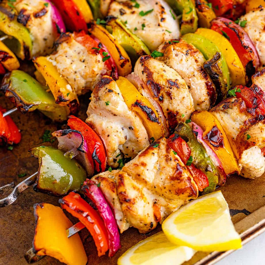 Lemon Pepper Chicken Kabobs