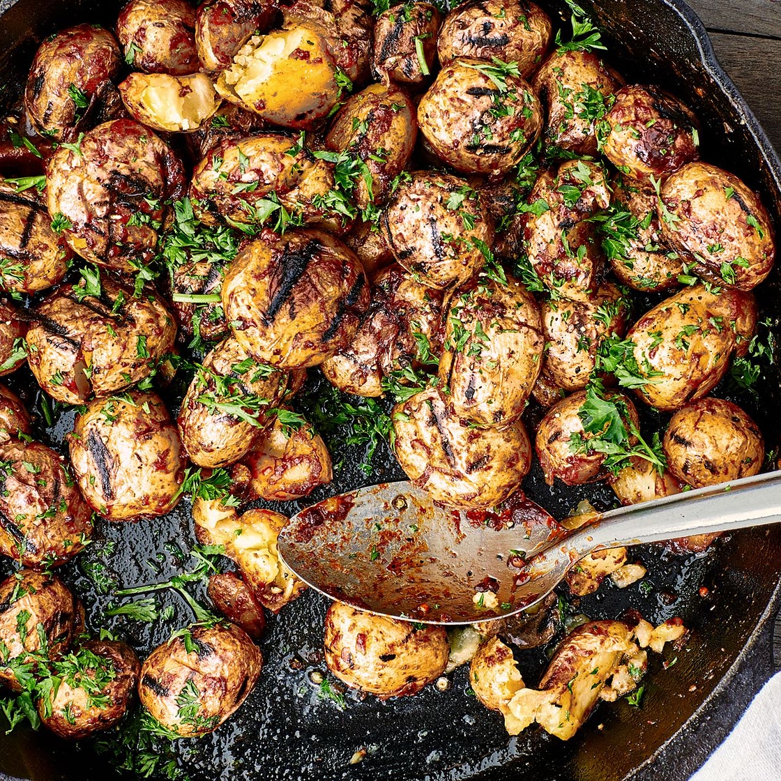 Miso-y Grilled Potatoes