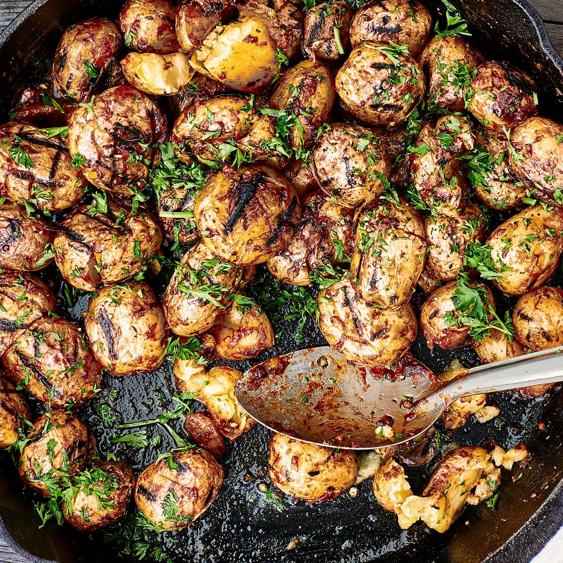 Miso-y Grilled Potatoes
