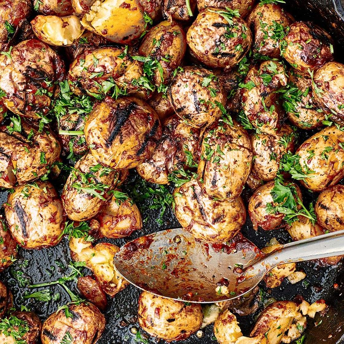 Miso-y Grilled Potatoes