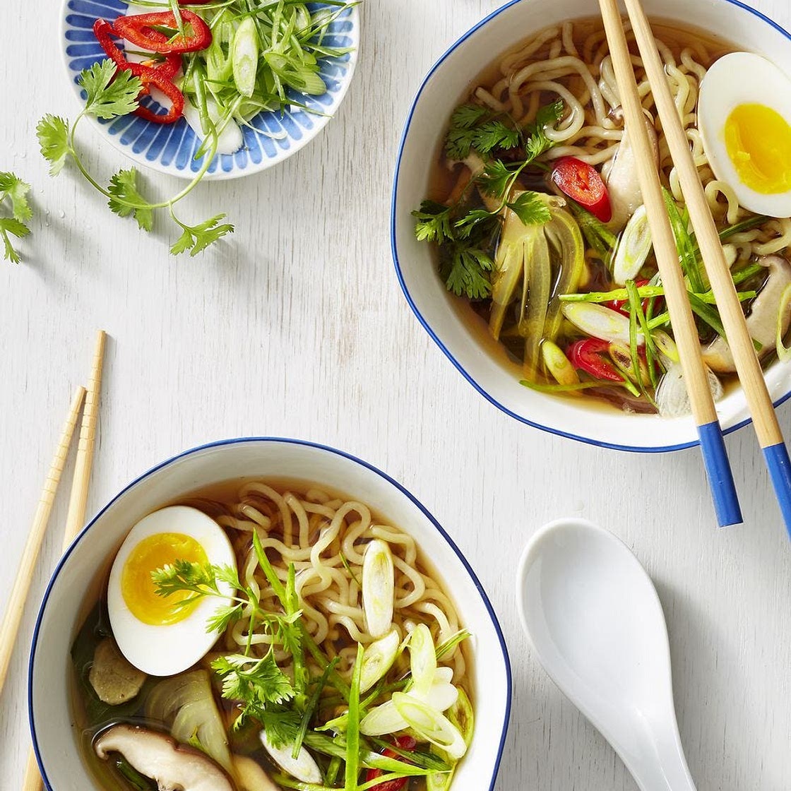 Vegetable Ramen With Mushrooms and Bok Choy