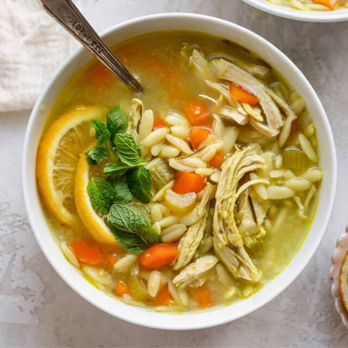 Chicken Lemon Orzo Soup Recipe