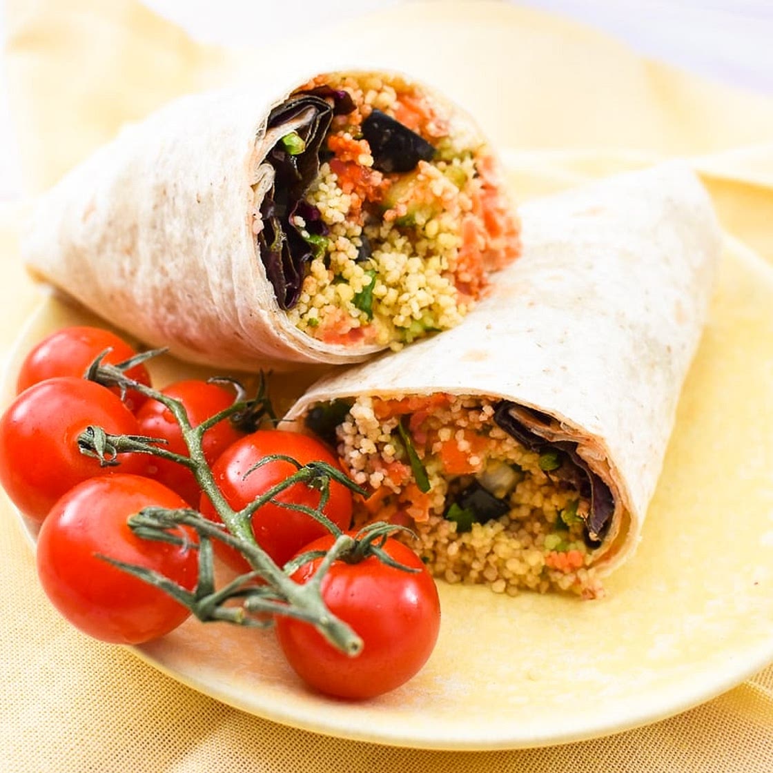 Black Olive Couscous Wrap
