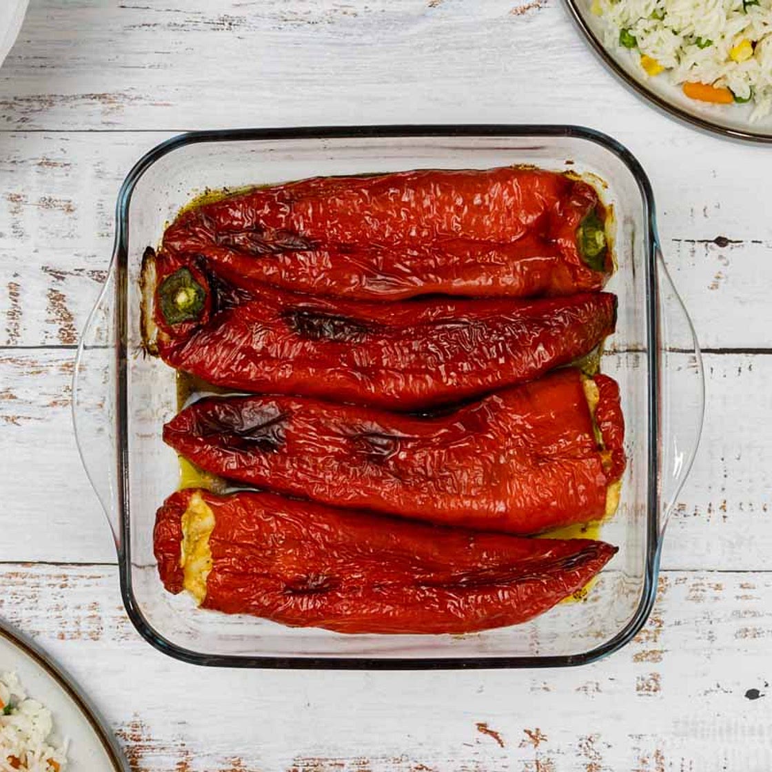 Florina Peppers Stuffed with Feta