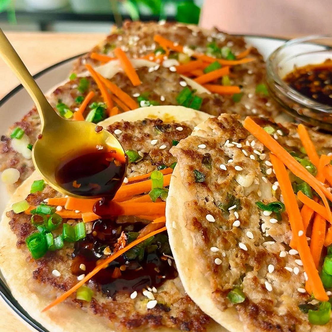 Smashed Dumpling Pork Tacos