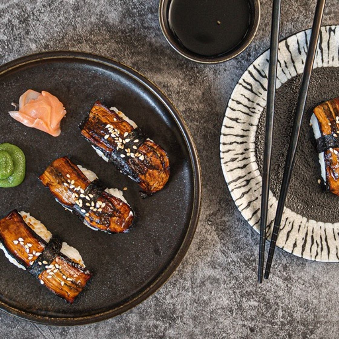 How to Make Vegan Sushi - Eggplant Unagi Nigiri