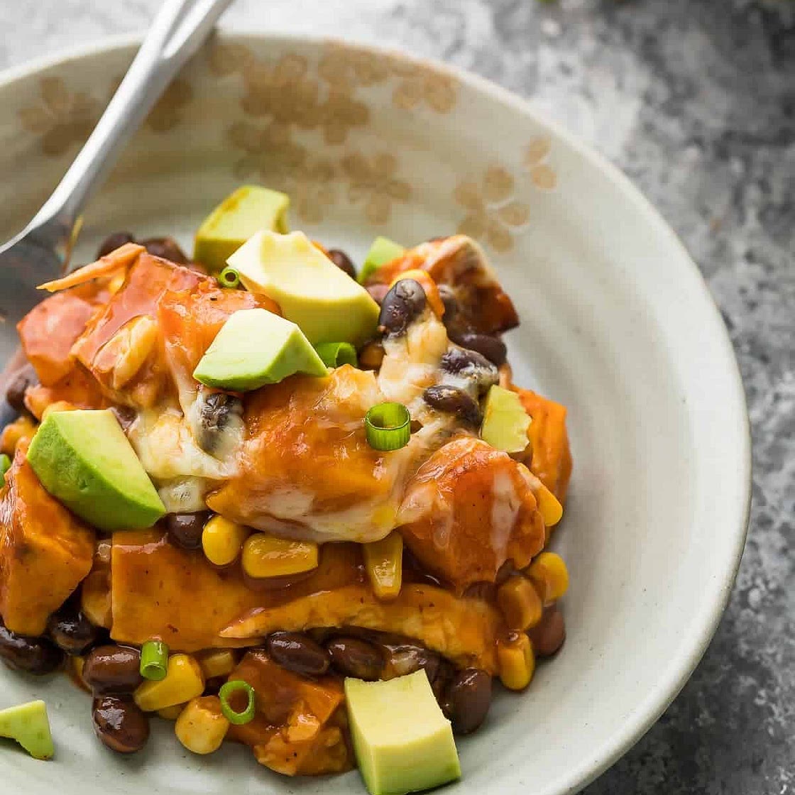 Butternut Squash Enchilada Casserole (Prep Ahead)