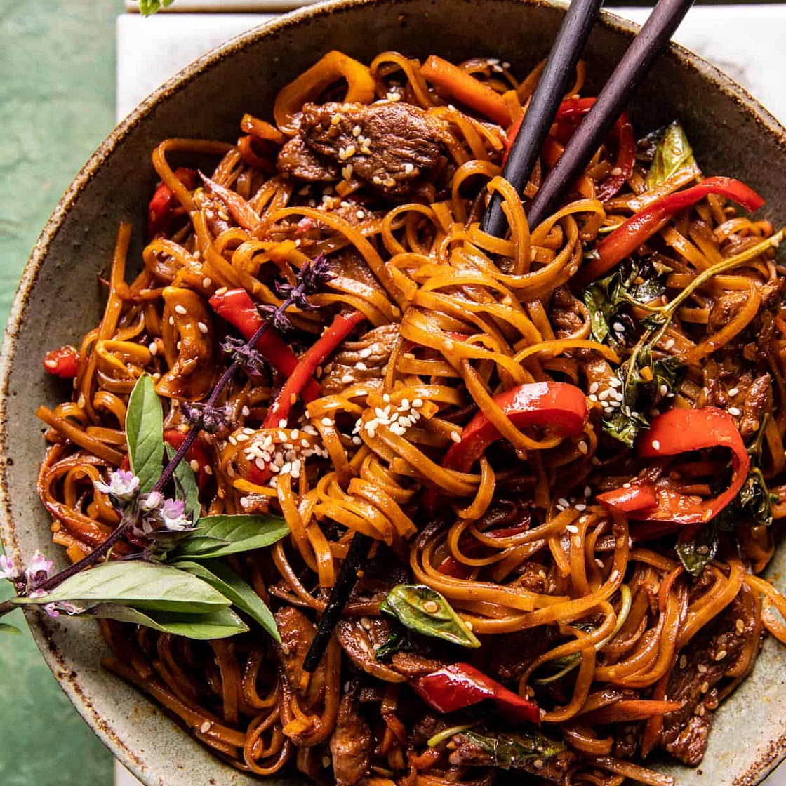 20 Minute Korean Beef Sesame Noodles