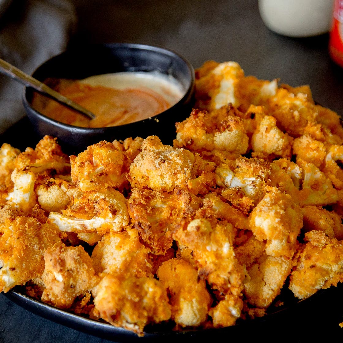 Air-Fried Buffalo Cauliflower Bites