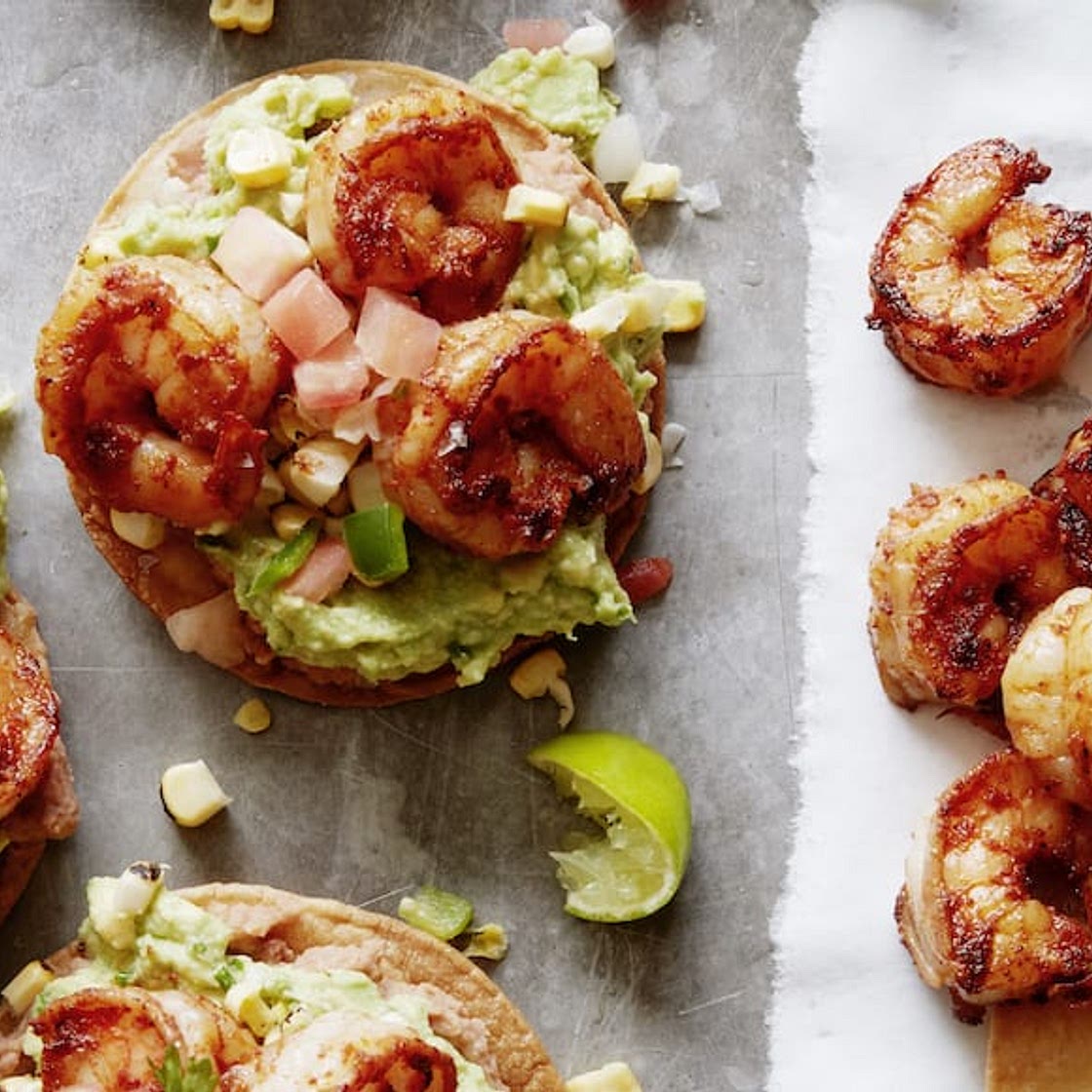 Avocado Shrimp Tostadas