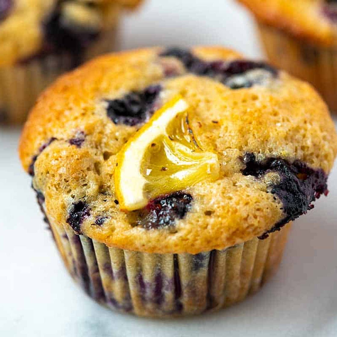 Easy Lemon Blueberry Muffins