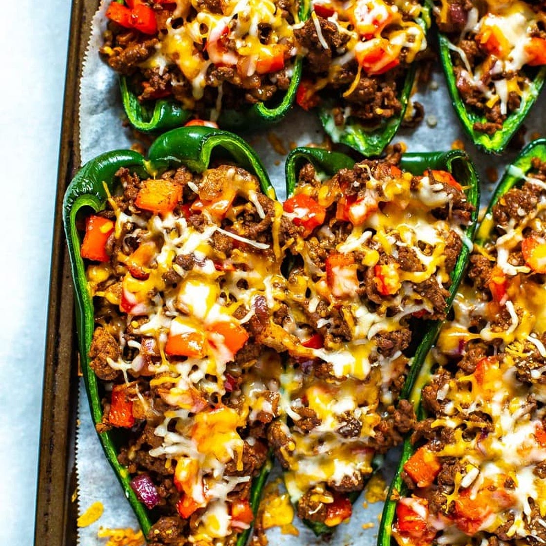 Low Carb Stuffed Poblano Peppers