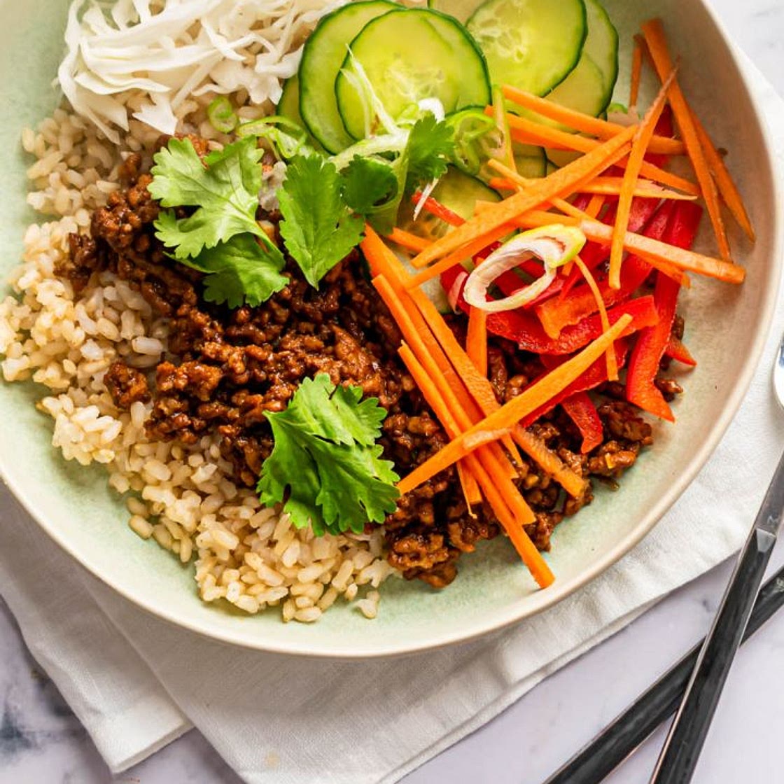 Ground Beef Bulgogi Bowls
