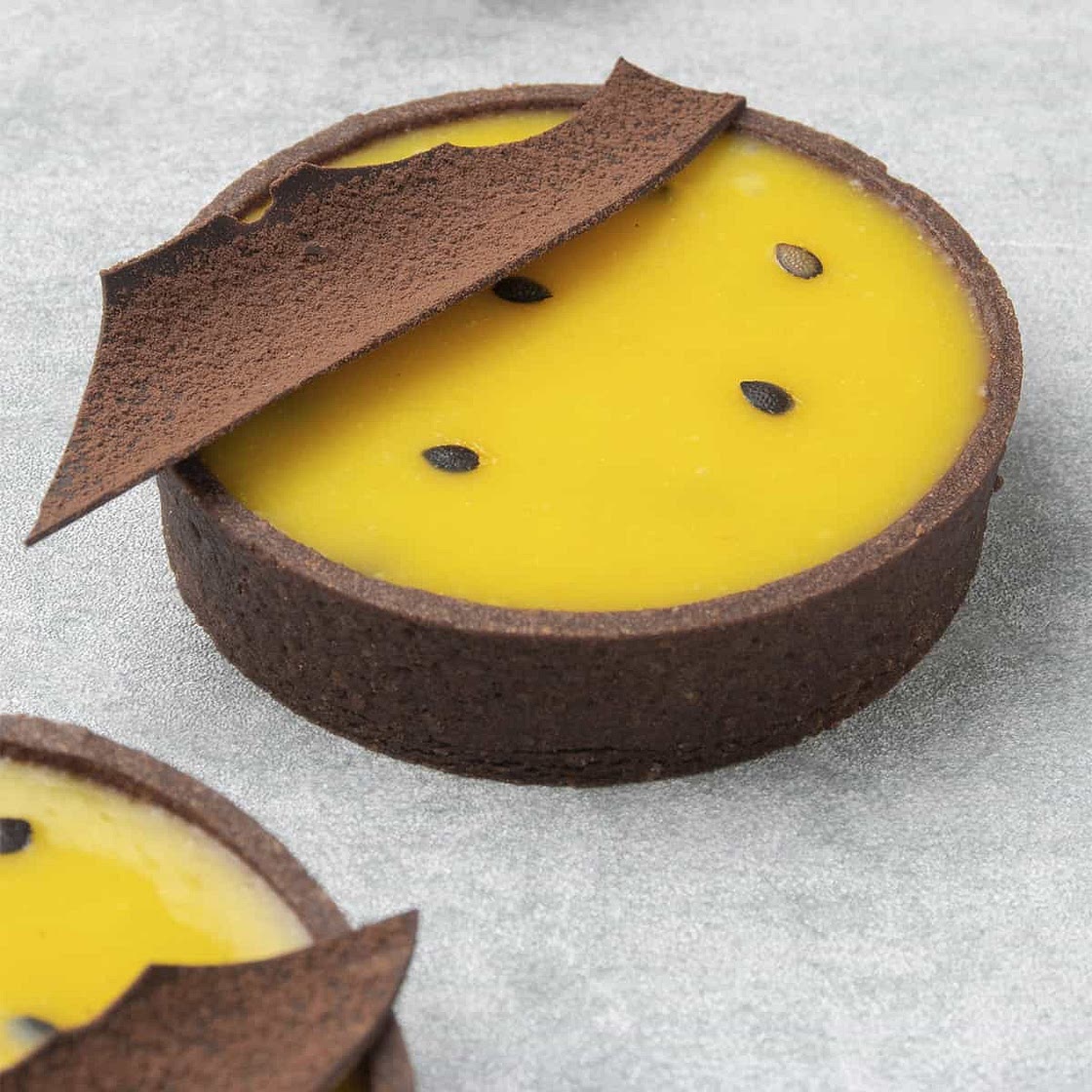 Chocolate Passion fruit tart